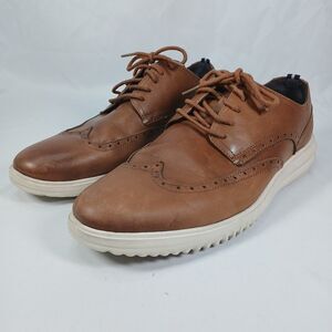 Cole Haan Mens 13 Brown Leather Oxford Wingtip Casual Dress Sneakers Shoes